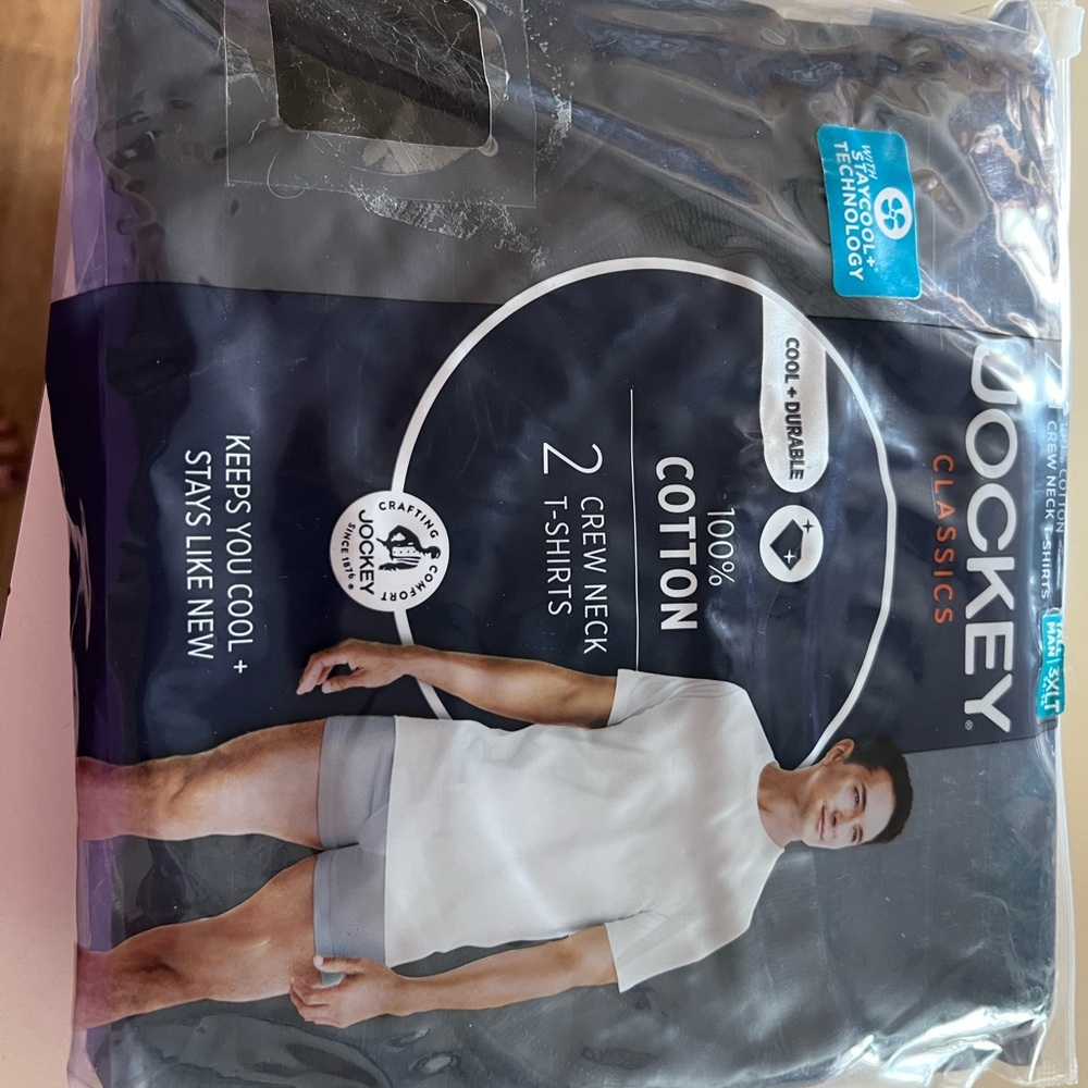 Jockey Black and White Crew Neck T-Shirts